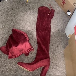 Thigh high Maroon Boots
